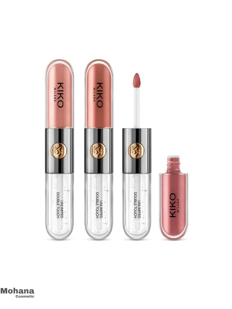 لیپ گلاس دو طرفه طرح کیکو (KiKo) مدل Unlimited Double Touchبا ۱۲ رنگ جذاب و ماندگار