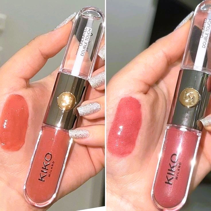 لیپ گلاس دو طرفه طرح کیکو (KiKo) مدل Unlimited Double Touchبا ۱۲ رنگ جذاب و ماندگار