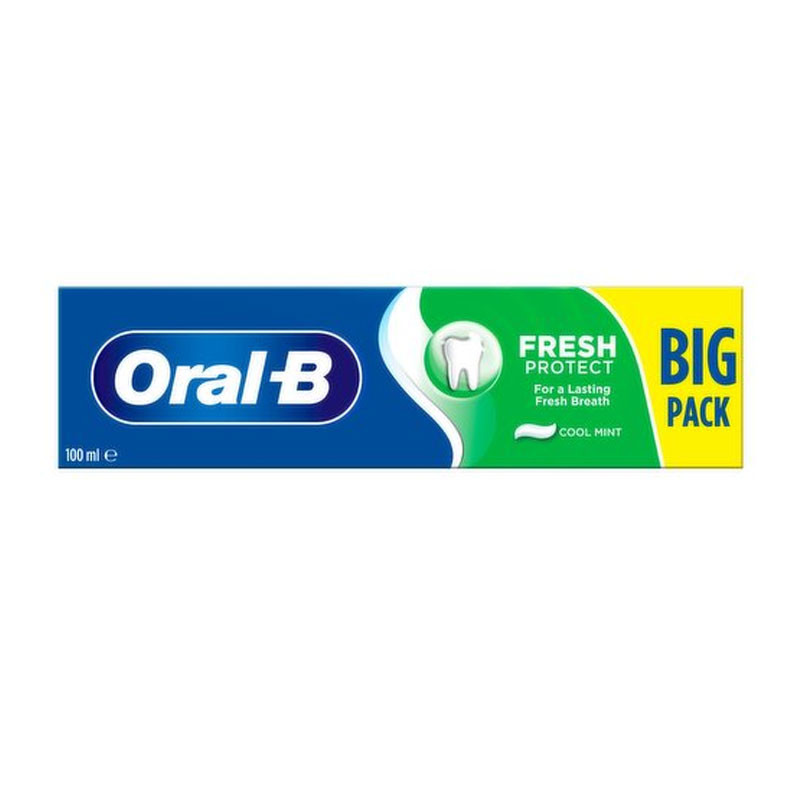 خمیردندان اورال-بی اصل مدل fresh protect /حجم 100ml نعنایی