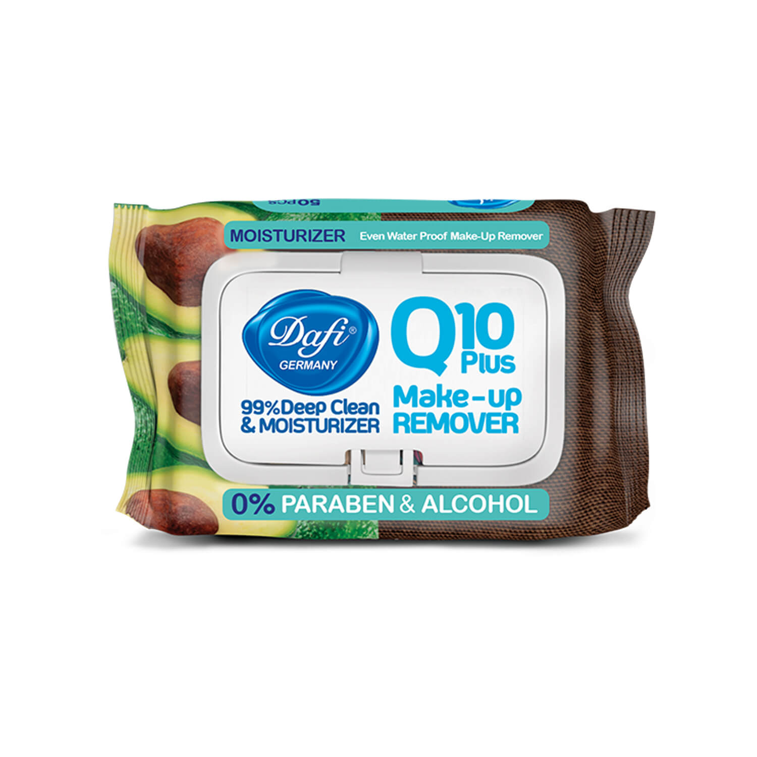 دستمال مرطوب دافی مدل Q10 Moisturizer بسته ۵۰ عددی