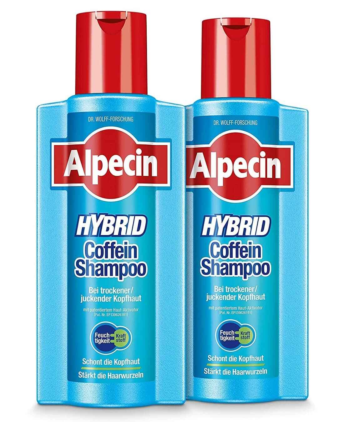 شامپو ضد ریزش مو آلپسین مدل Hybrid CAFFEIN - مناسب موهای خشک و حساس